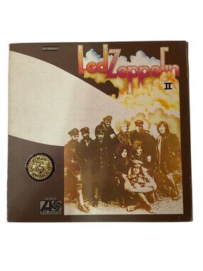 Led Zeppelin II Vinyl Album Atlantic Stereo 12" Record Gold Record Award 1969 VG